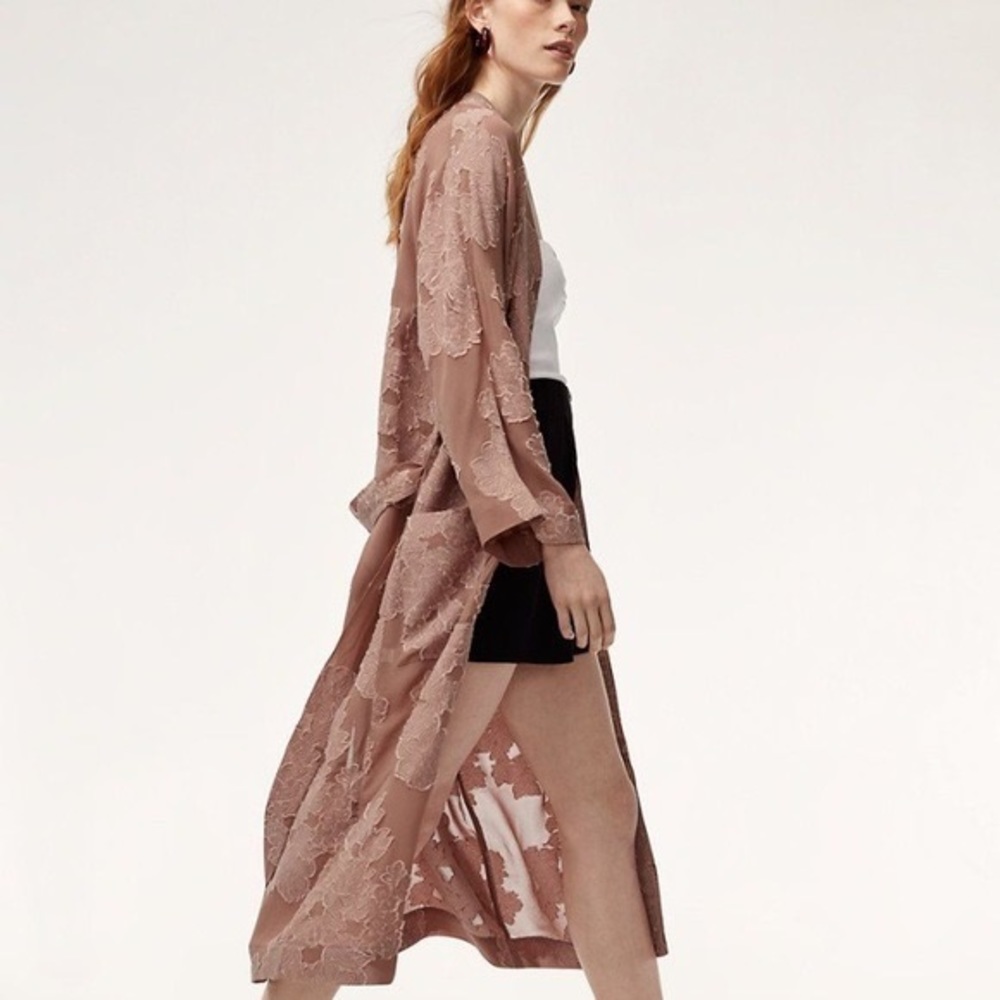 Aritzia Wilfred Durante Duster in Burgundy